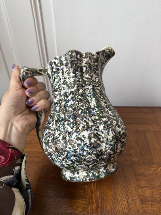 Image 1 of Decanter / brocca d'acqua verde e blu maculata