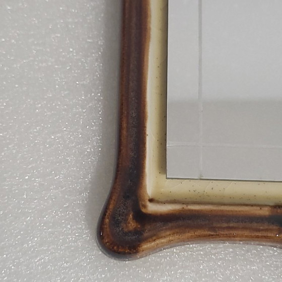 Image 1 of Espejo de cerámica esmaltada mayólica, Schramberg, 1950-60