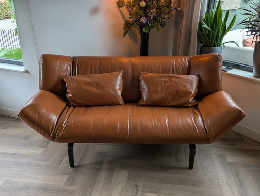 Leolux Devon 2,5-Sitzer Sofa Braunes Leder