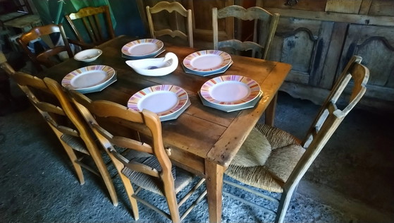 Bresse boerderijtafel in walnoot – Eettafels, Vintage (photo 11 of 16)