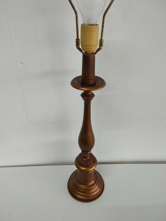 Image 1 of Wooden Florentine Style table lamp '60s (without shade)