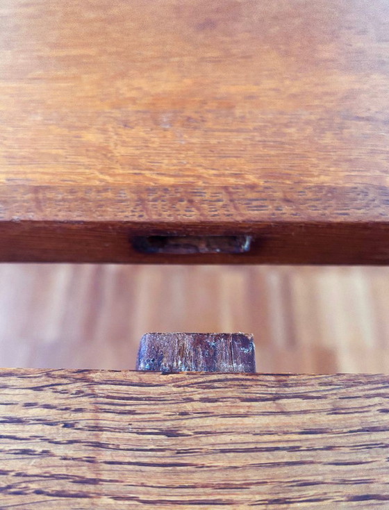 Vintage round table, oak, extendable – Dining tables, Wood (photo 10 of 11)