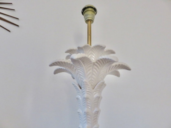 Image 1 of Rare Large "Palm Tree" Lamp, Italy, White Ceramic, 1960