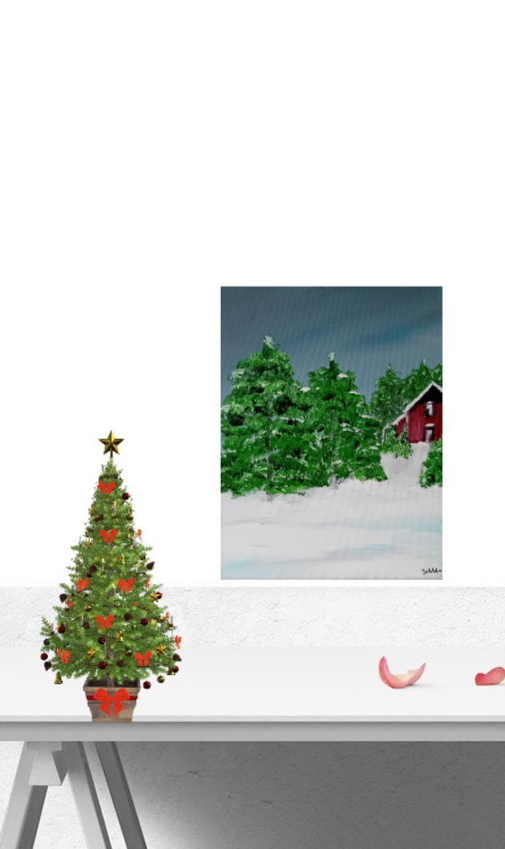 Image 1 of Kerst(winter)schilderij