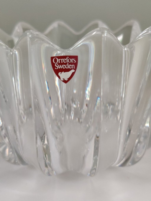 Bol en cristal Orrefors Fleur, Design Jan Johansson, Suède – schalen, Crystal, Glass (photo 2 of 11)