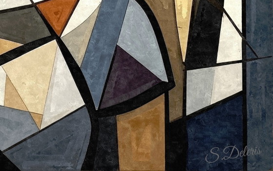 Image 1 of Gerahmter Leinwanddruck einer abstrakten Frau / (60x60) cm