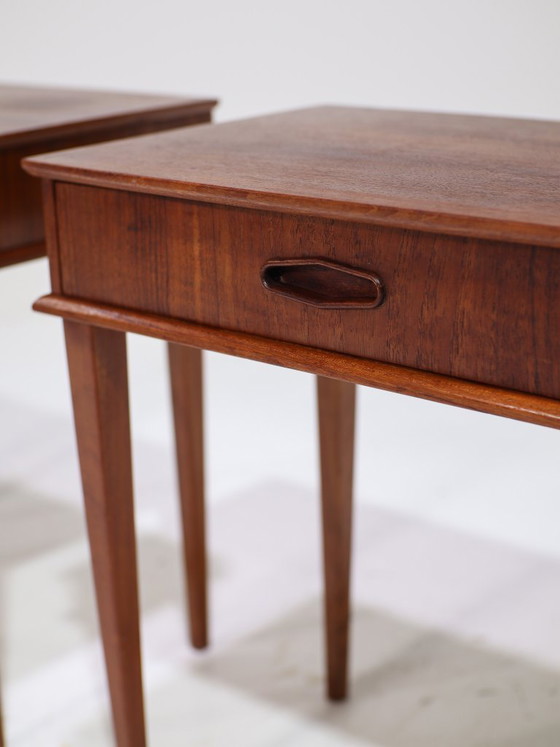 Image 1 of Set di comodini vintage danesi in teak degli anni '60