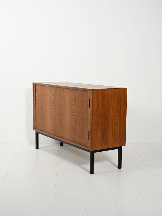 Image 1 of Scandinavian Teak Sideboard with Tambour Door