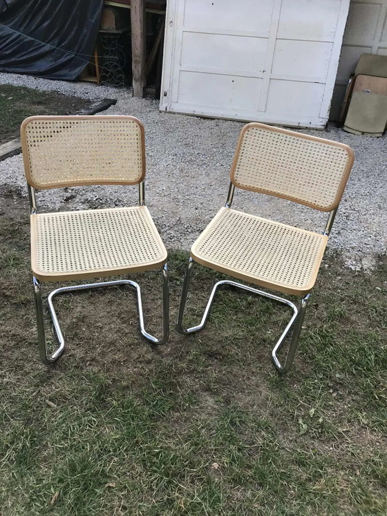 1 of 10 Stackable Vintage Chrome Cantilever Chairs With the Cane 1970s – Side chairs, Bauhaus (photo 3 of 7)