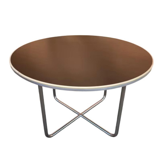 Table basse moderniste Art Déco Bauhaus avec structure en acier tubulaire de Willem Hendrik Gispen, 1930 (photo 14 of 14)