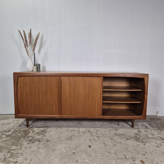 Image 1 of Dyrlund vintage 1960s teak sideboard, wall cabinet, TV cabinet