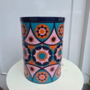Vintage Tomado Tin 29 cm high Retro Kaleidoscope Pattern