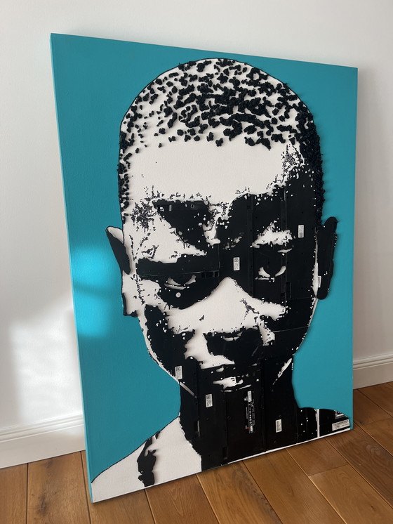 Image 1 of Maurice Mbikayi - “Deeper thoughts”, mixed media on canvas