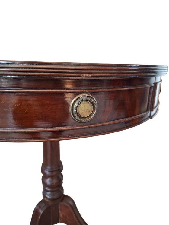 Image 1 of Vintage drumtafel uit de jaren 80