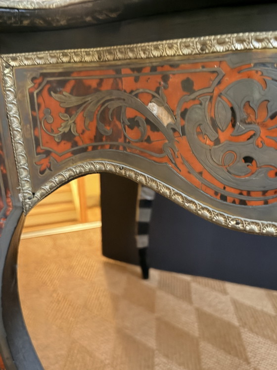 Boulle Coffee Table, Bronze, Wood, Black (photo 9 of 12)