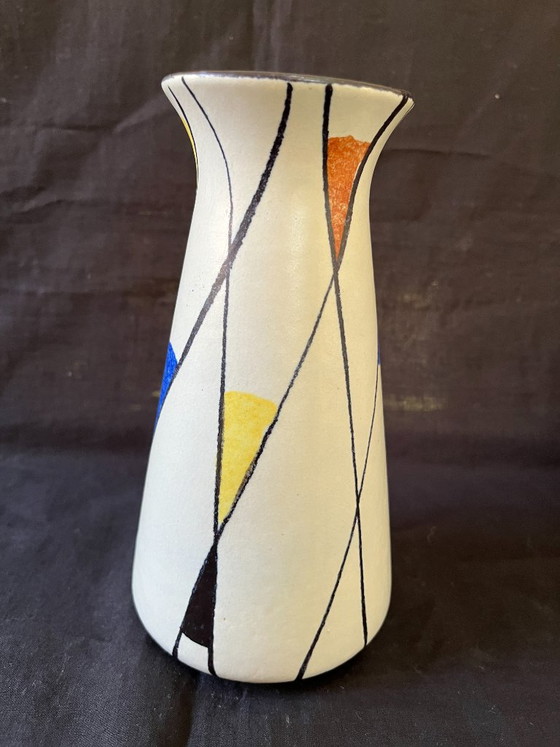 Rare Mid Century Modern Zeller Keramik 4pc Set Georg Schmider 1818 Decor Vases – zeller Georg Schmider (photo 23 of 25)