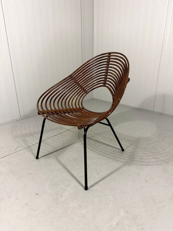 Image 1 of Rotan fauteuils van Rohé Noordwolde, Nederland 1960’s
