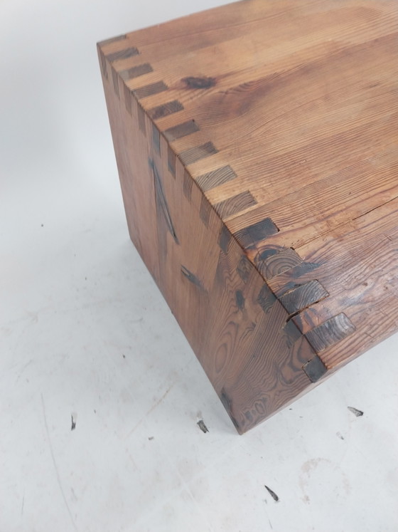 1x 1970s Ate Van Apeldoorn Side Table in Pine Wood 60 X 40 X 41cm (photo 4 of 9)