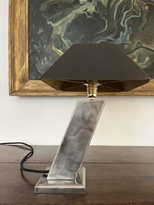 Steel desk lamp