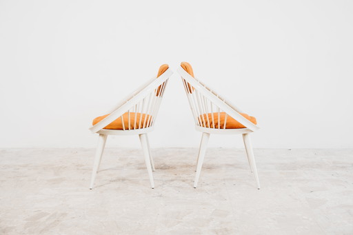 Yngve Ekström Mod.Circle Coppia di Poltroncine Design Scandinavo Anni ‘60