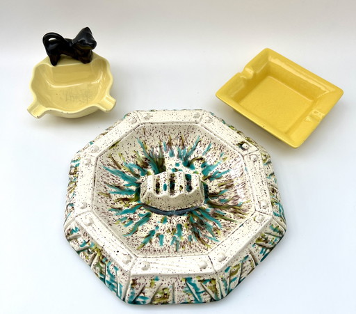 Mid-century ceramic ashtrays – collection, West Germany ca. 1955–1970