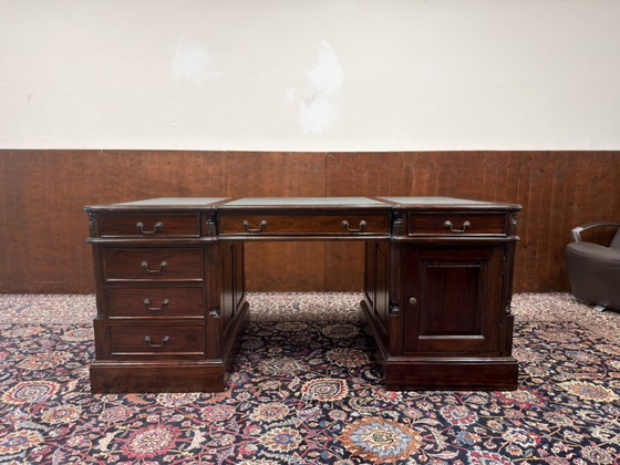Scrivania Partner Inglese Chesterfield Classica – Scrivanie, Leather, Wood (photo 3 of 21)