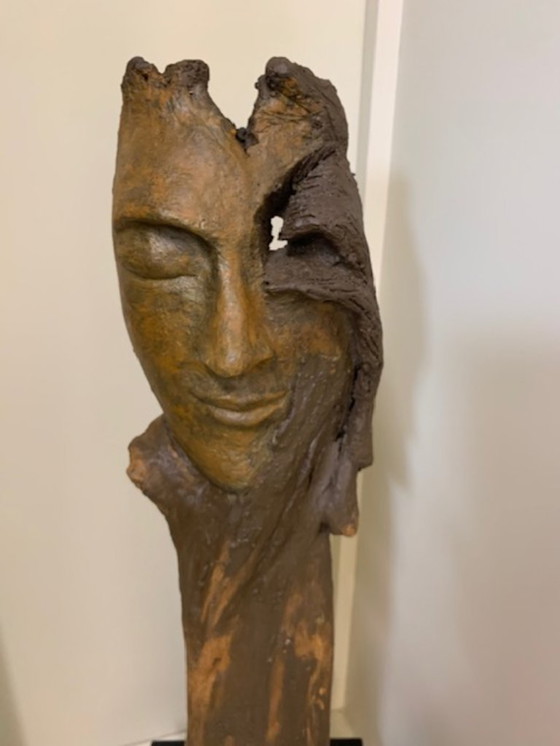 Image 1 of statua in ceramica alta 68 cm fatta a mano