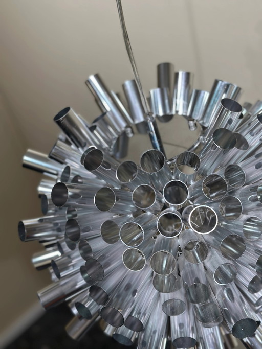 Lampada a sospensione vintage in cromo, stile Space Age. – hanglampen, Metal, Chrome (photo 2 of 4)