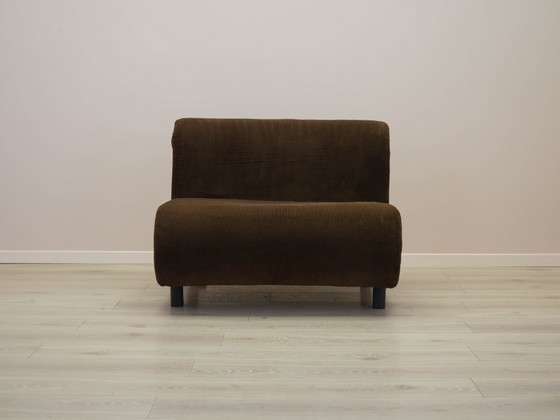 Image 1 of Sillón marrón, diseño italiano, década de 1970, fabricado en Italia.
