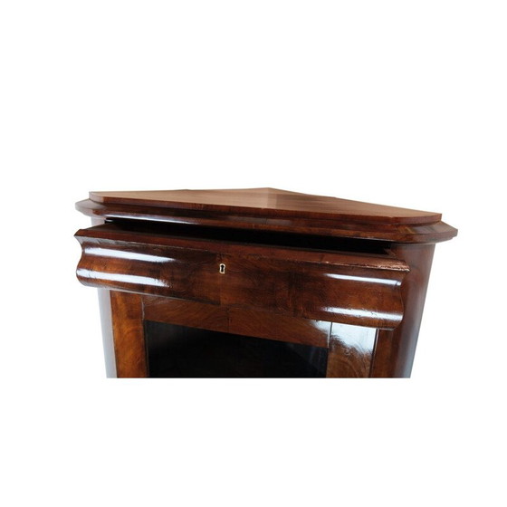 Image 1 of Vintage corner cabinet with mahogany shelves, 1840