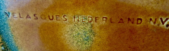 Image 1 of Porta tabacco in ceramica di Velasques e humidor in legno per sigarette.