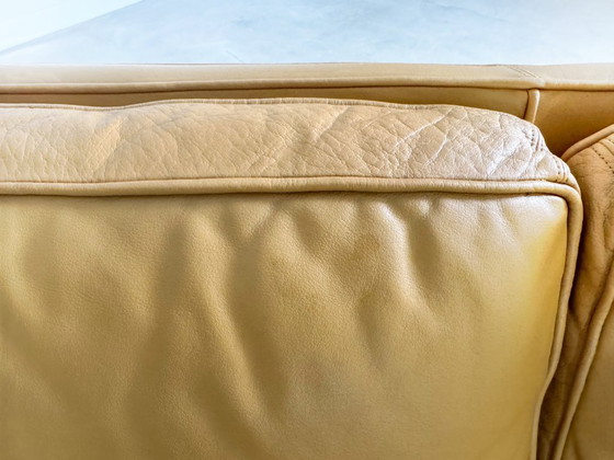 Image 1 of Originele Midcentury driezitsbank Arne Norell Mexico leer