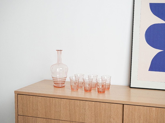 Image 1 of Set di bicchieri e caraffa, design italiano, anni '70, made in Italy