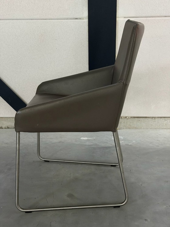 Set Design On Stock Vico - come nuovo – Sedie da pranzo, polished steel, Pelle (photo 6 of 12)