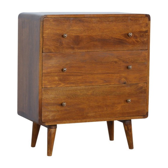 Image 1 of Commode in massief mangohout met kastanjehouten look
