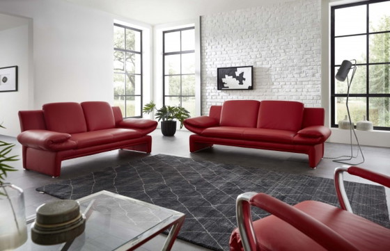Nolte Polstermöbel – Pegasus – 2-Sitzer-Sofa 162 cm – echtes rotes Leder – hergestellt in Deutschland (photo 7 of 8)