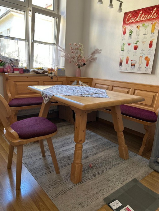 Corner bench group Oberstdorf 165 x 195 cm from Unterluggauer incl. 2 chairs