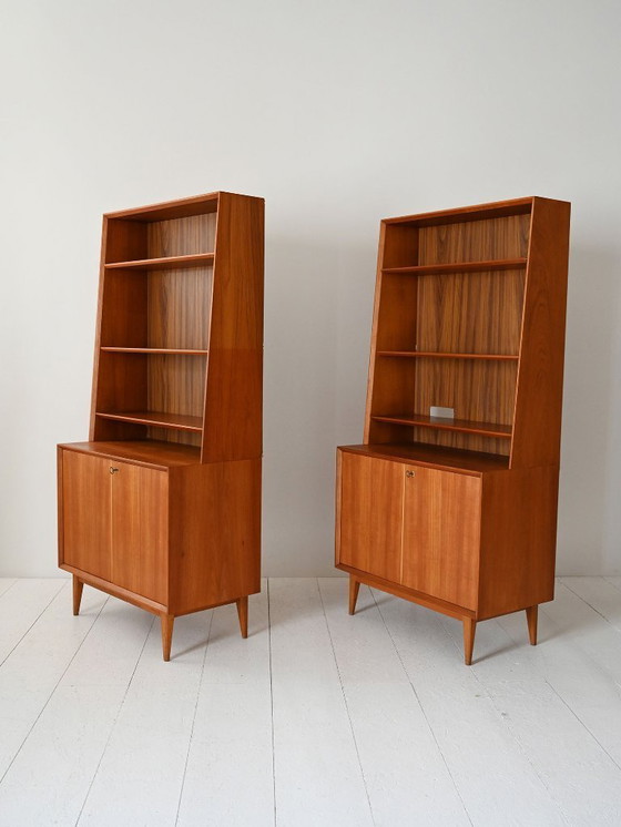 Image 1 of 1960s Scandinavian modular teak shelving system