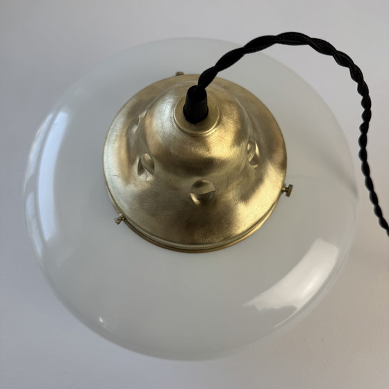 Image 1 of Antique Opaline XL 26 Cm Vintage Hanging Lamp