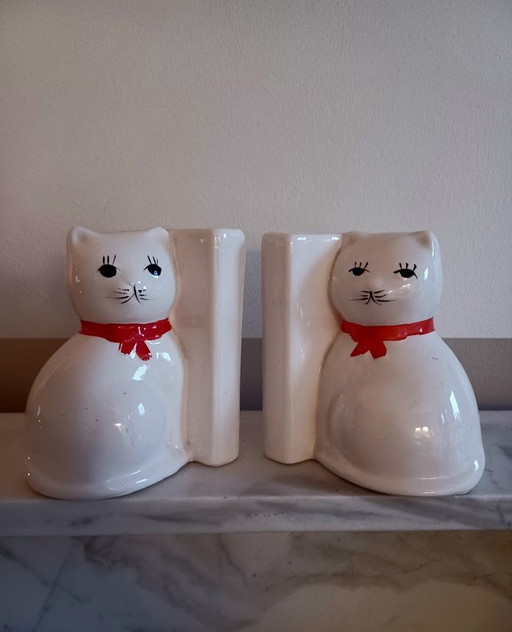 Vintage (1980) Cat Bookends