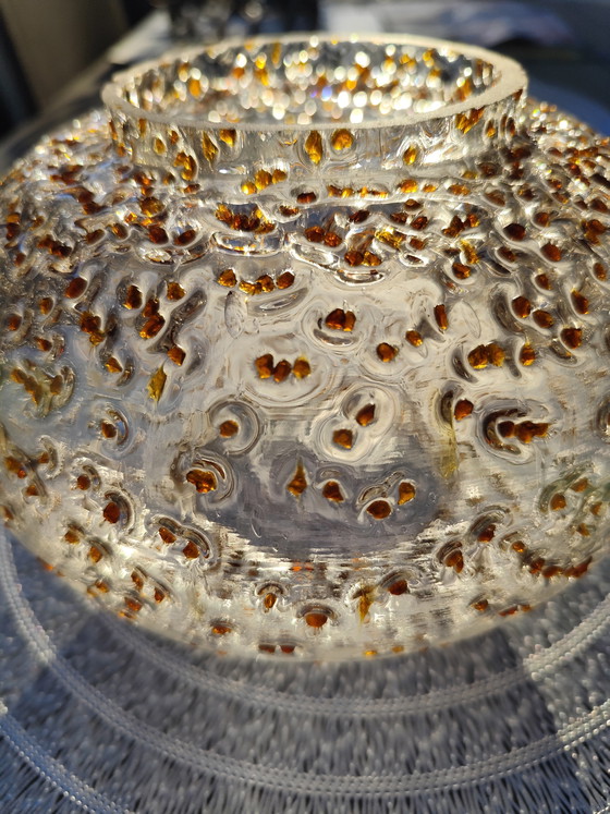 Image 1 of 1960s/70s Brutalist Pendant Lamp – Honsel Lighting – Wrought Iron & Frosted Glass