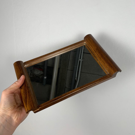 Image 1 of Petit plateau et miroir en bois, 1930-60