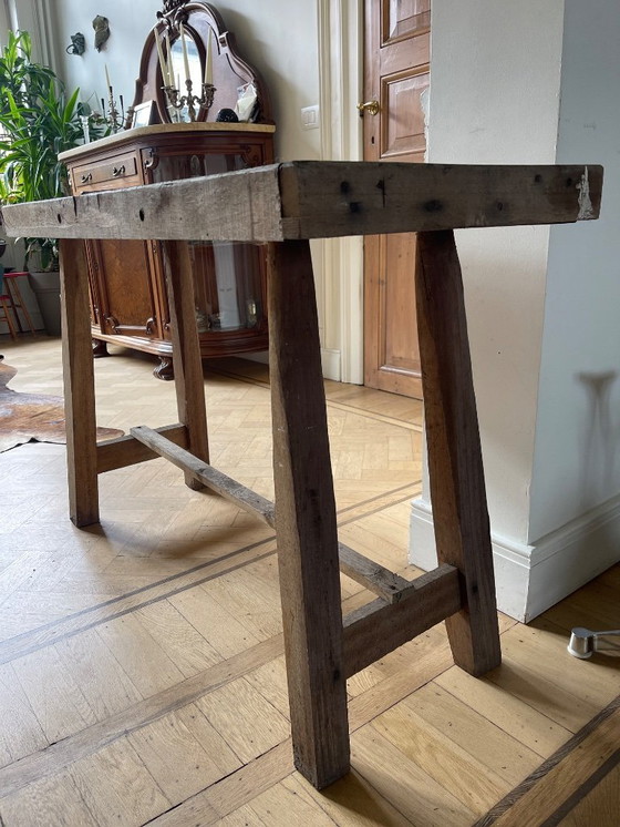 Image 1 of Banco da lavoro per officina WABI SABI - banco da macellaio ...