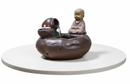 Nature Fountain Jar Buddha Statue