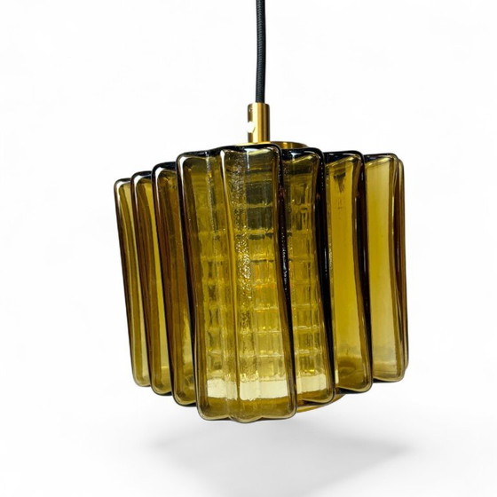 Image 1 of Vintage glass pendant lamp