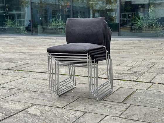6x Jano chairs - Kazuhide Takahama - Simon Gavina – Dining chairs, Textile, Chrome (photo 2 of 17)