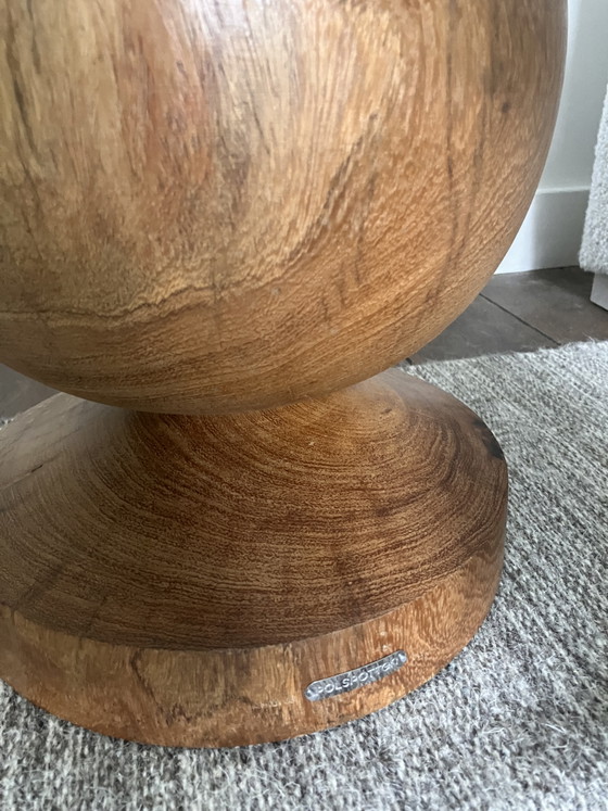 Pols Potten Ball Stool / Side Table Wood (photo 2 of 6)