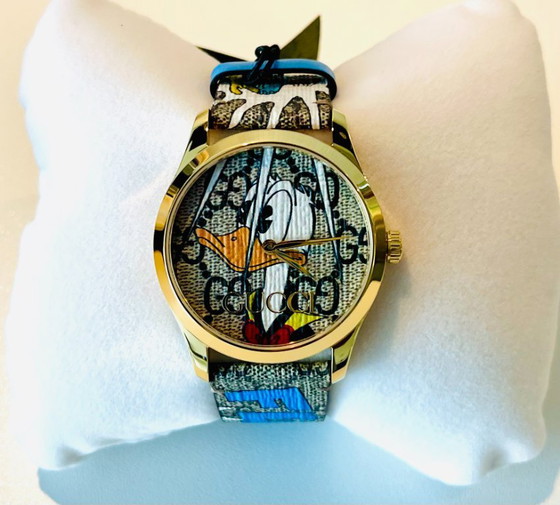 Image 1 of Gucci G-Timeless YA1264167 Donald Duck Gold PVD 38mm Unisex-Uhr