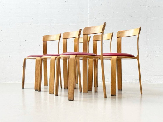 Image 1 of 6 Stühle von Bruno Rey für Dietiker mit Sitzpolster, 1970er Jahre