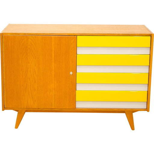 Vintage Kommode Modell U-458 aus Buchenholz und Sperrholz von Jiri Jiroutek für Interier Praha, Tschechoslowakei 1960
